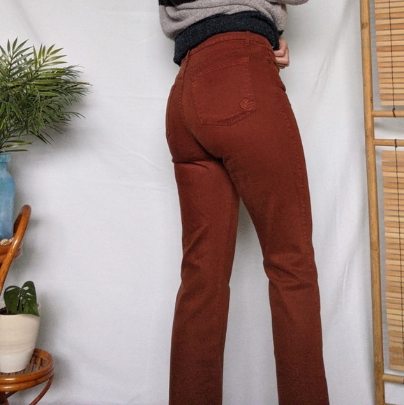 Brown/Orange Straight Jeans - Picture 5 of 5